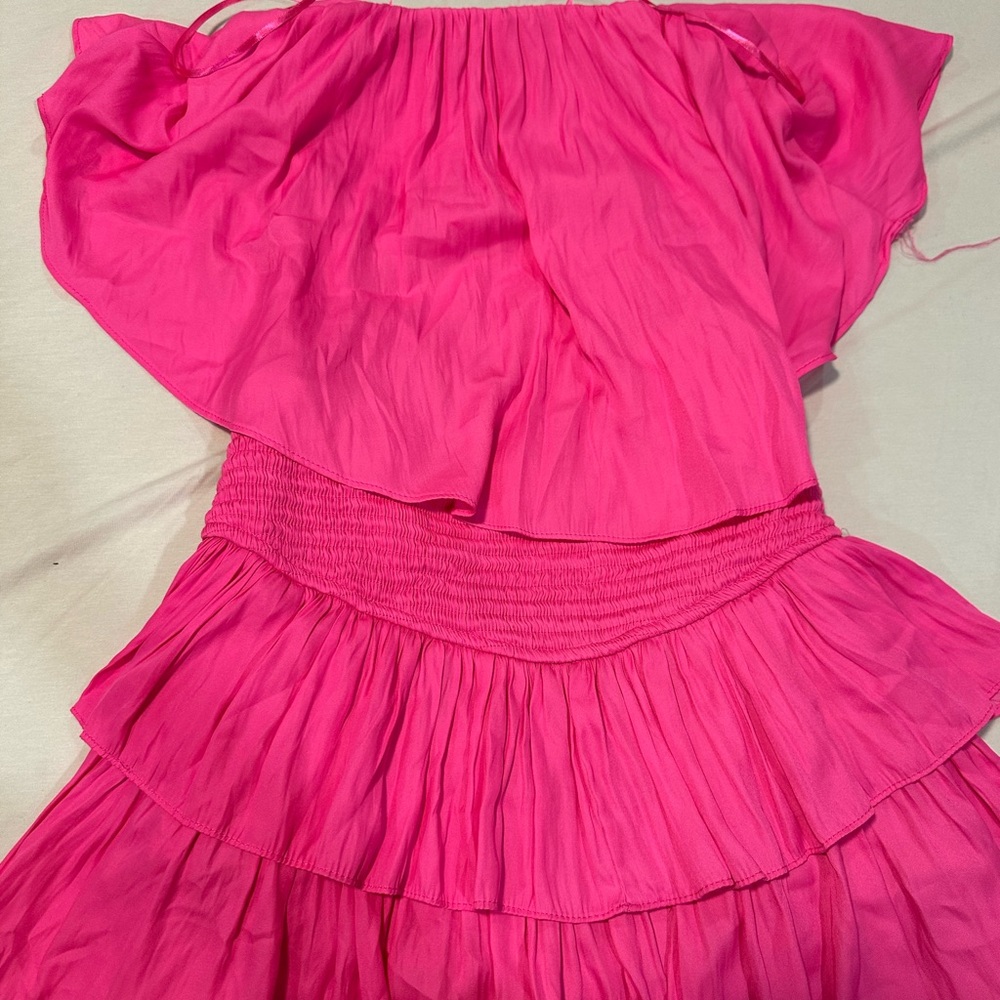 Strapless Vibrant Pink Romper